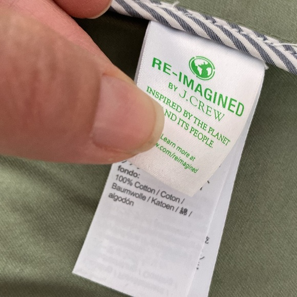 J Crew Classic Field Jacket Corduroy Trim Light Green Utility Coated Coat SMALL - Picture 10 of 11